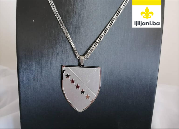 Lanac sa srebrnim grbom BiH