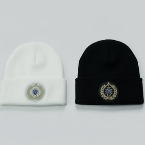 2 kape Vijenac bijele i crne boje na sivoj pozadini
