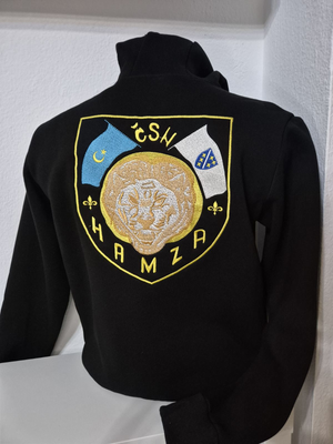 crni duks sa grbom hamzi na ledjima