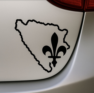 Stiker Karta Ljiljan crne boje