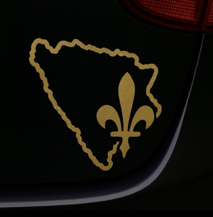 Stiker Karta Ljiljan zlatne boje