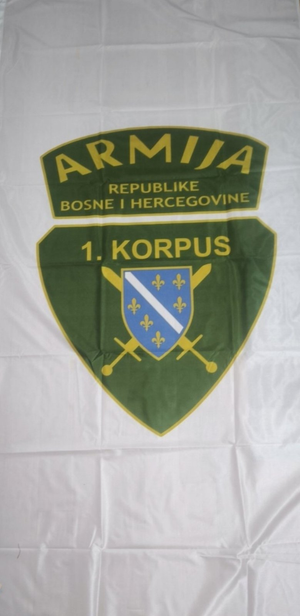 vertikalna zastava 1. korpusa ARBIH za jarbol