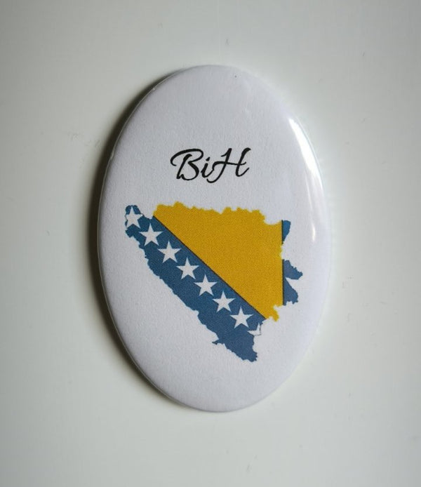 magnet sa reljefom BiH u obliku ovala