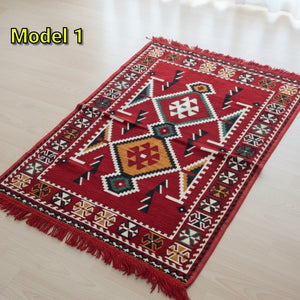 Model 1 bosanskog tradicionalnog cilima bordo crvene boje